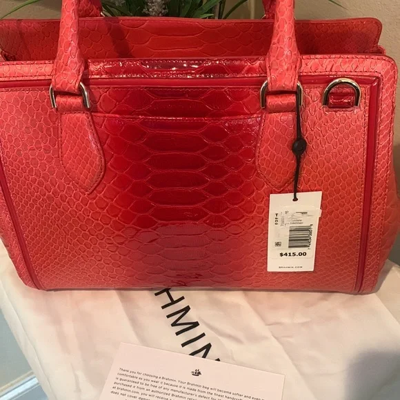 Brahmin Calimero Collection Small Finley Satchel Bag - Picture 12 of 16